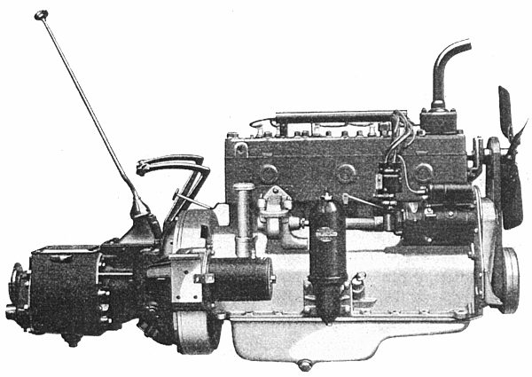 Continental 15L engine and transmission in a 1929 Durant 66