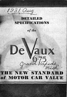 De Vaux sales brochure A-31-302-5A