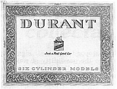 Durant sales brochure A-23-105-16