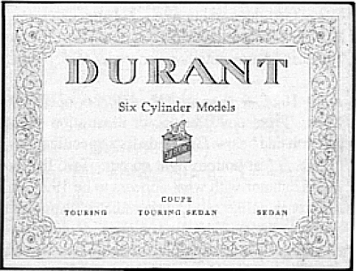 Durant sales brochure A-23-110-6