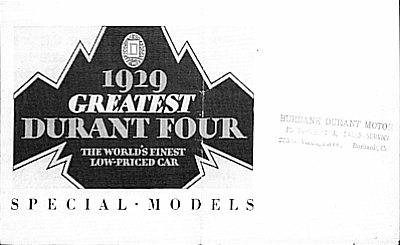 Durant sales brochure A-29-130-4
