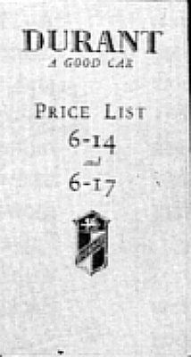 Durant sales brochure A-30-111-1