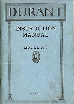 Durant instruction manual C-28-101-68