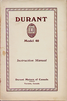 Durant instruction manual C-29-101-72