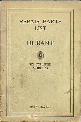 Durant parts book D-28-0103
