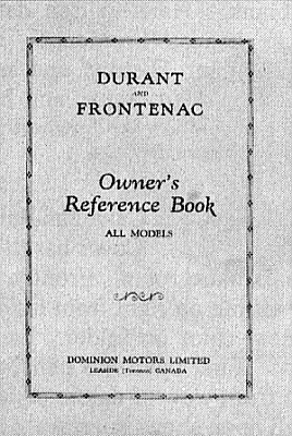 Frontenac instruction manual C-31-401-12