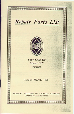 Rugby parts book D-29-0501
