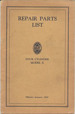 Rugby parts book D-29-0503