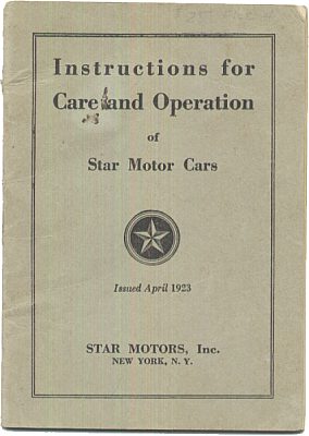 Star instruction manual C-23-0201