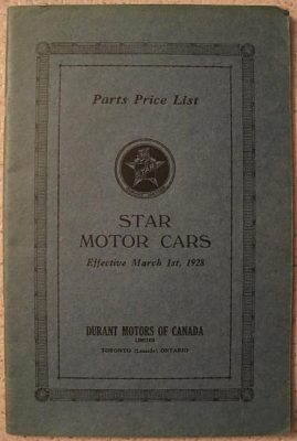 Star parts book D-28-0201