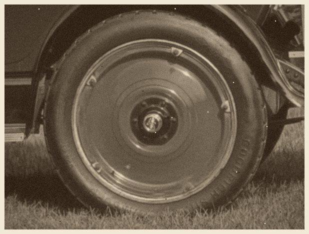Steel disc wheel on a 1923 Durant A-22 Sport Touring