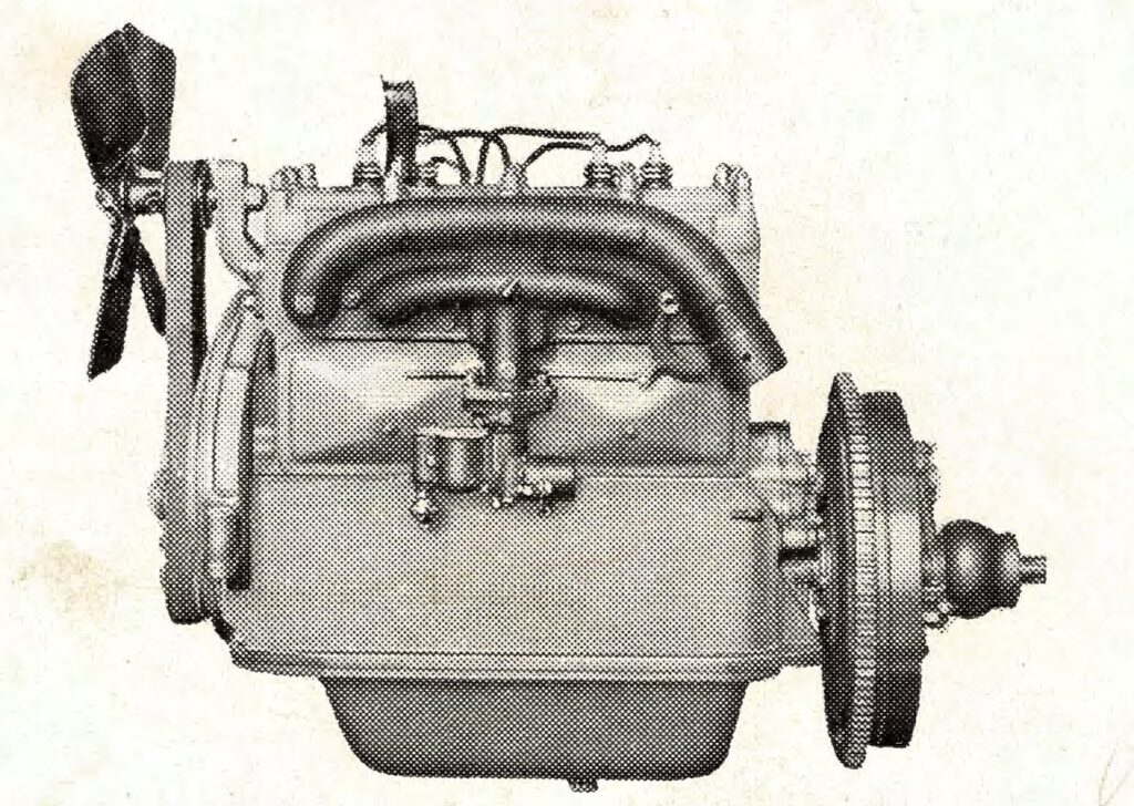 Improved Star Four motor, left side view, from the October 1926 Star catalog